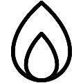Gas Flame Vector SVG Line Icon