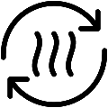 Heat Circulation Vector SVG Line Icon