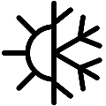Heating Cooling Vector SVG Line Icon