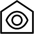 Home Eye Vector SVG Line Icon