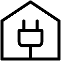 Home Plug Vector SVG Line Icon