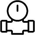 Manometer Pipeline Vector SVG Line Icon