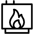 Pellet Stove Vector SVG Line Icon