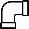 Pipe Elbow Vector SVG Line Icon