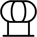 Roof Ventilation Fan Vector SVG Line Icon