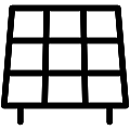 Solar Panel Vector SVG Line Icon