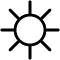 Sun Heat Vector SVG Line Icon