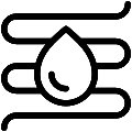 Underfloor Heating Water Vector SVG Line Icon