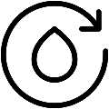 Water Refresh Vector SVG Line Icon