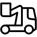 Aerial Platform Truck Vector SVG Line Icon