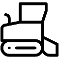 Asphalt Paver Vector SVG Line Icon