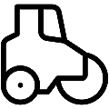 Asphalt Road Roller Vector SVG Line Icon