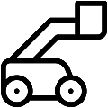 Boom Lift Vector SVG Line Icon