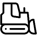 Bulldozer Vector SVG Line Icon