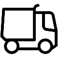 Dump Truck Vector SVG Line Icon