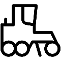 Motor Grader Vector SVG Line Icon