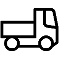 Open Truck Vector SVG Line Icon