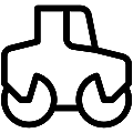 Pivot Steer Roller Vector SVG Line Icon