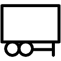 Semi Trailer Vector SVG Line Icon