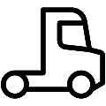 Semi Truck Vector SVG Line Icon