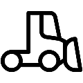 Snow Plow Truck Vector SVG Line Icon