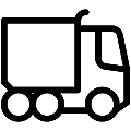 Tipper Truck Vector SVG Line Icon