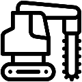 Trencher Machine Vector SVG Line Icon