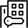 Apartments Key Vector SVG Line Icon