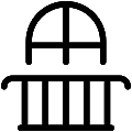 Balcony Vector SVG Line Icon