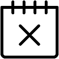 Calendar Delete Vector SVG Line Icon
