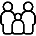 Family Vector SVG Line Icon