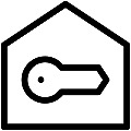 Key House Vector SVG Line Icon