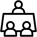 Meeting Room Vector SVG Line Icon
