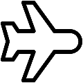 Plane Vector SVG Line Icon