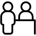 Reception Vector SVG Line Icon