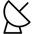 Satellite Dish Vector SVG Line Icon