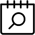 Search Date Vector SVG Line Icon