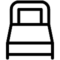 Single Bed 2 Vector SVG Line Icon