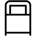 Single Bed Vector SVG Line Icon