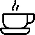 Tea Cup Vector SVG Line Icon
