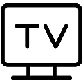Tv Television Vector SVG Line Icon