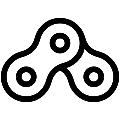 Bike Chain Vector SVG Line Icon