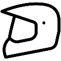 Motocross Helmet Vector SVG Line Icon