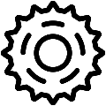 Sprocket Vector SVG Line Icon