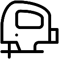 Electric Jigsaw Vector SVG Line Icon