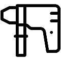 Hammer Drill Vector SVG Line Icon