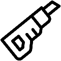 Reciprocating Saw Vector SVG Line Icon