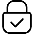 Lock Check Vector SVG Line Icon