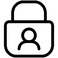 User Protection Lock Vector SVG Line Icon