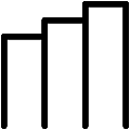 Flat Bars Steel Vector SVG Line Icon